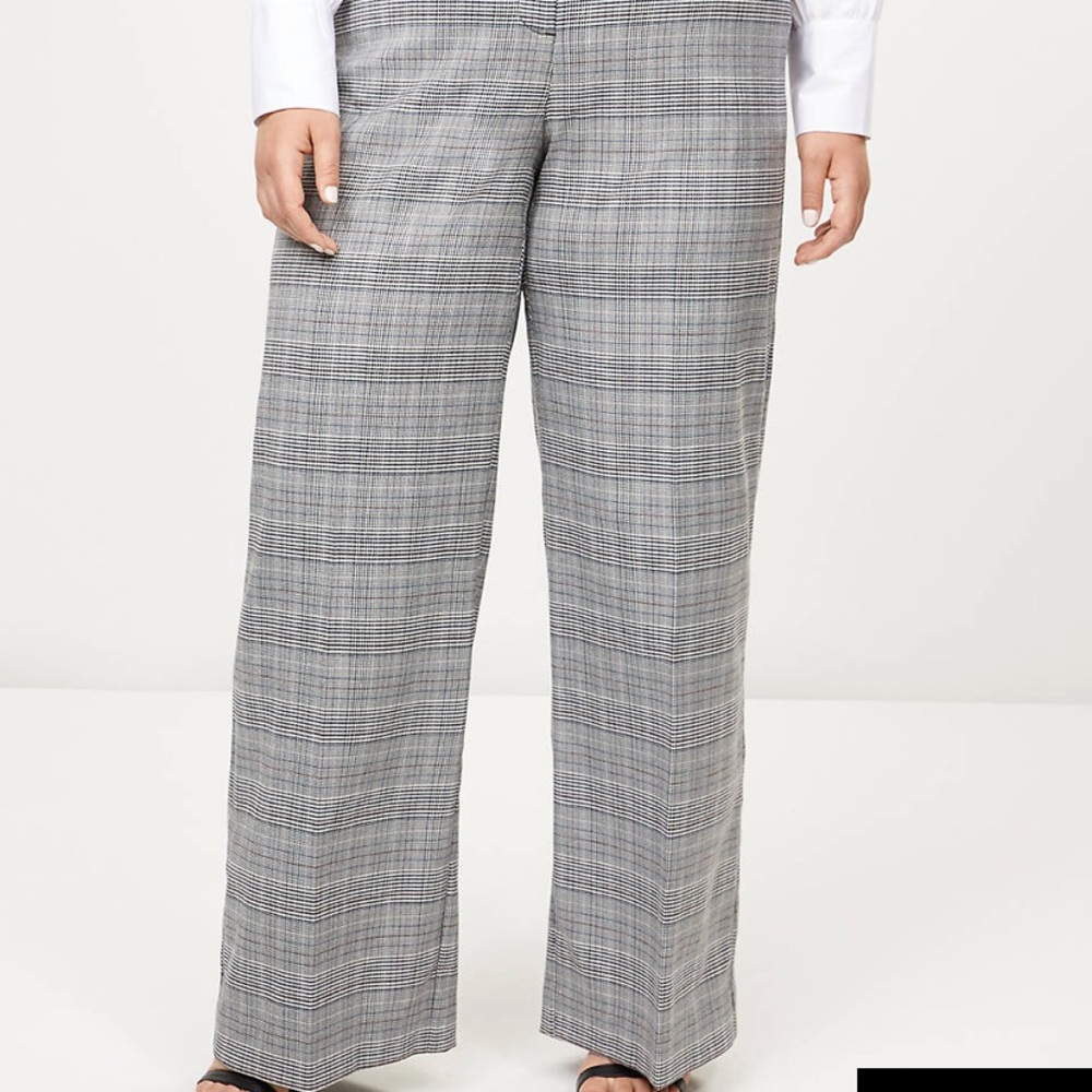 NWT! Lane Bryant “Allie” wide leg plaid trouser